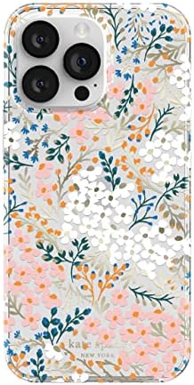 קייט ספייד ניו יורק מגן על קשיח קשיח תואם לאפלא iPhone 14 Pro Max-[KSIPH-225-MFLR], רב פרחים/ורד/ירוק